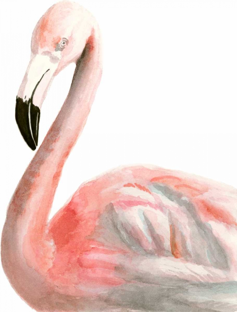 Art Print: Watercolor Flamingo