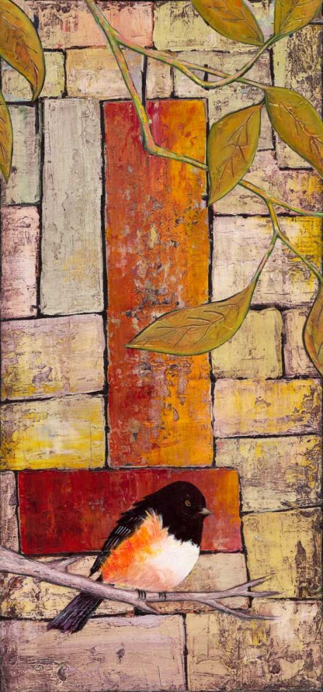 Art Print: Textured Bird Panel I