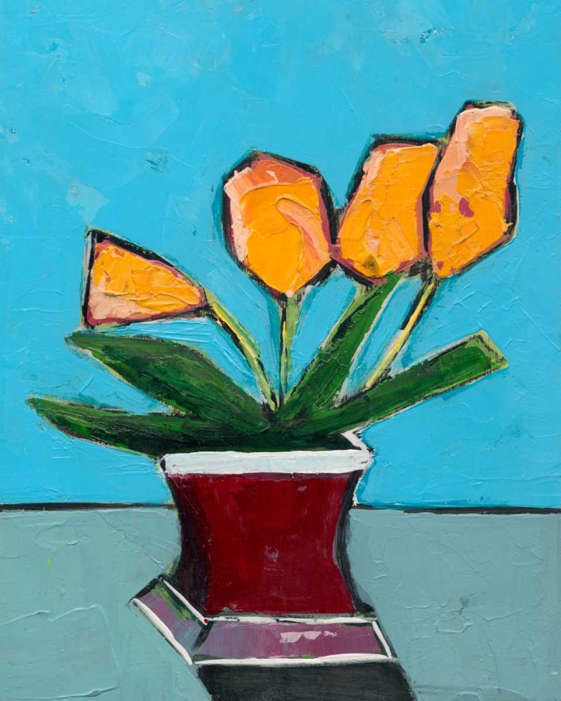 Art Print: Graphic Vase of Flowers III