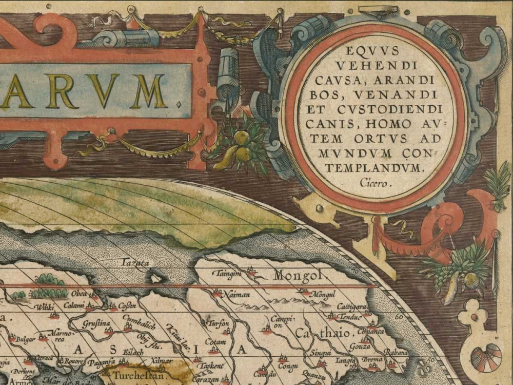 Wall Art Painting id:76597, Name: Antique World Map Grid III, Artist: Vision Studio