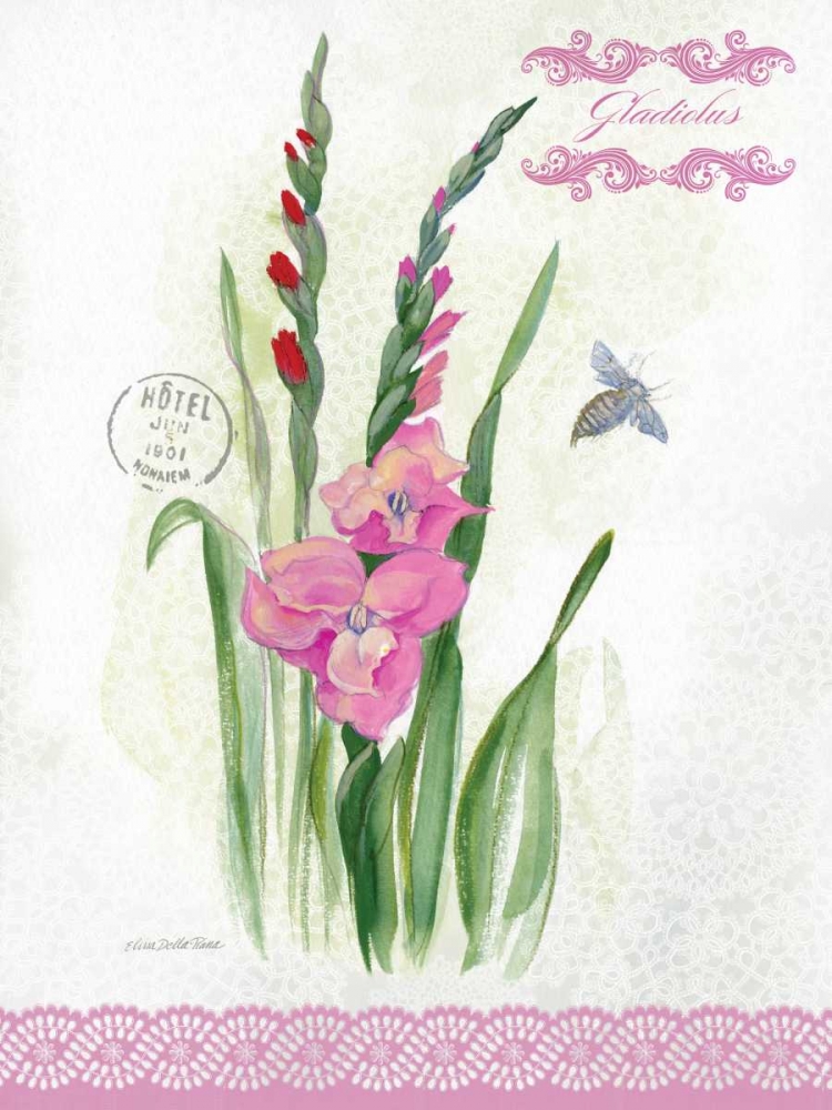 Wall Art Painting id:76747, Name: Flower Study on Lace VI, Artist: Della-Piana, Elissa