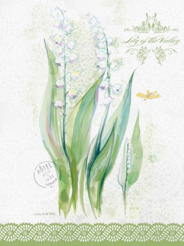 Wall Art Painting id:76750, Name: Flower Study on Lace IX, Artist: Della-Piana, Elissa