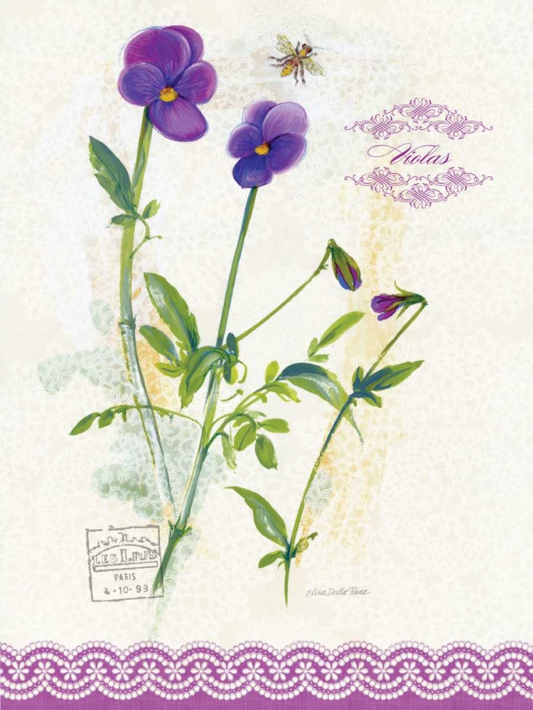 Art Print: Flower Study on Lace XIV