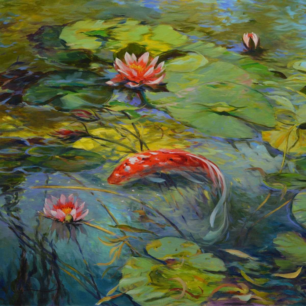 Wall art: Vermillion Koi, by Larivey, Chuck