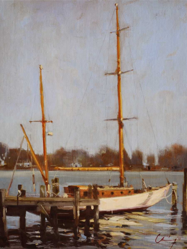 Wall Art Painting id:76787, Name: Ivory Falcon at Rest, Artist: Larivey, Chuck