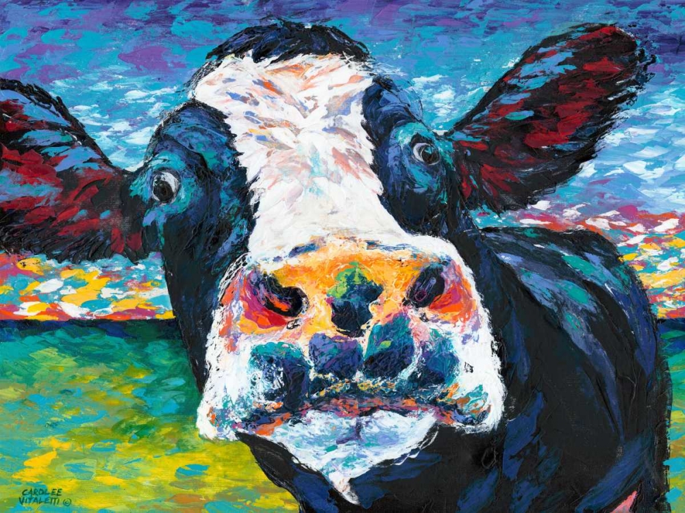 Wall Art Painting id:77149, Name: Curious Cow II, Artist: Vitaletti, Carolee