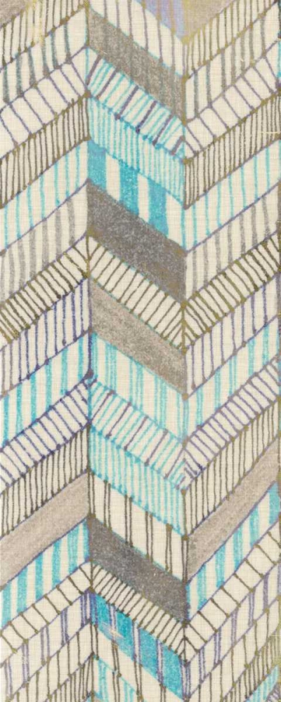 Wall Art Painting id:77188, Name: Sketched Chevron I, Artist: Galapon, Nikki