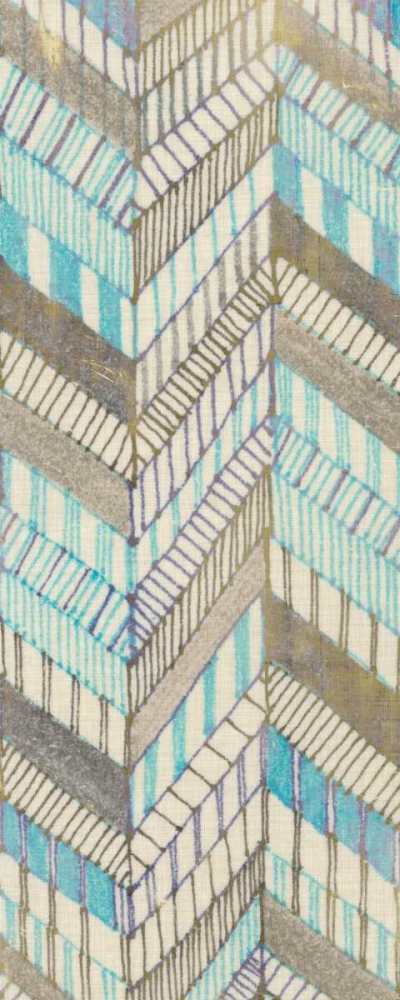 Wall Art Painting id:77189, Name: Sketched Chevron II, Artist: Galapon, Nikki