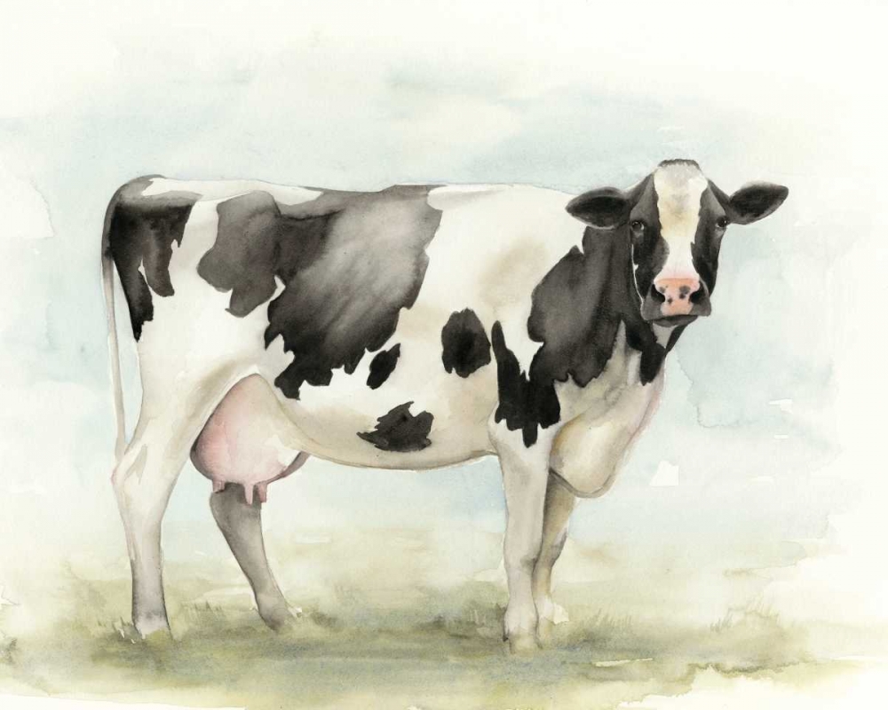 Art Print: Watercolor Cow I