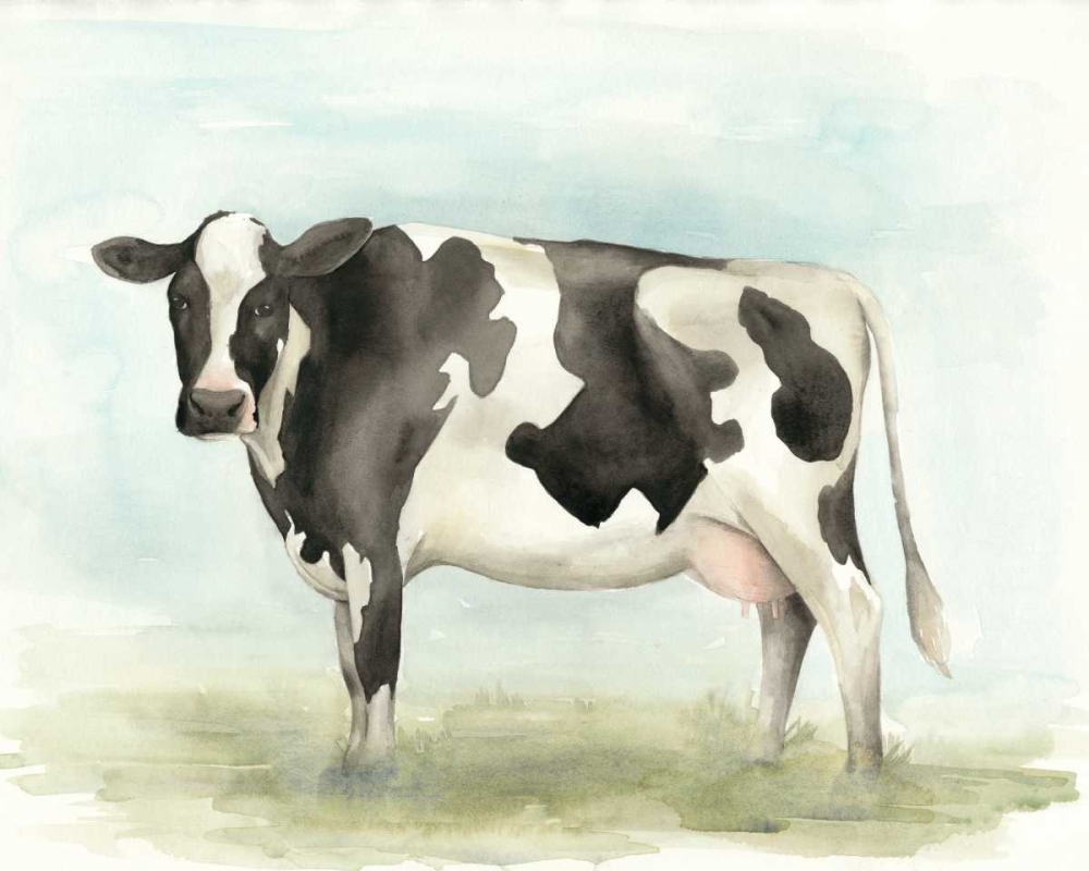 Art Print: Watercolor Cow II