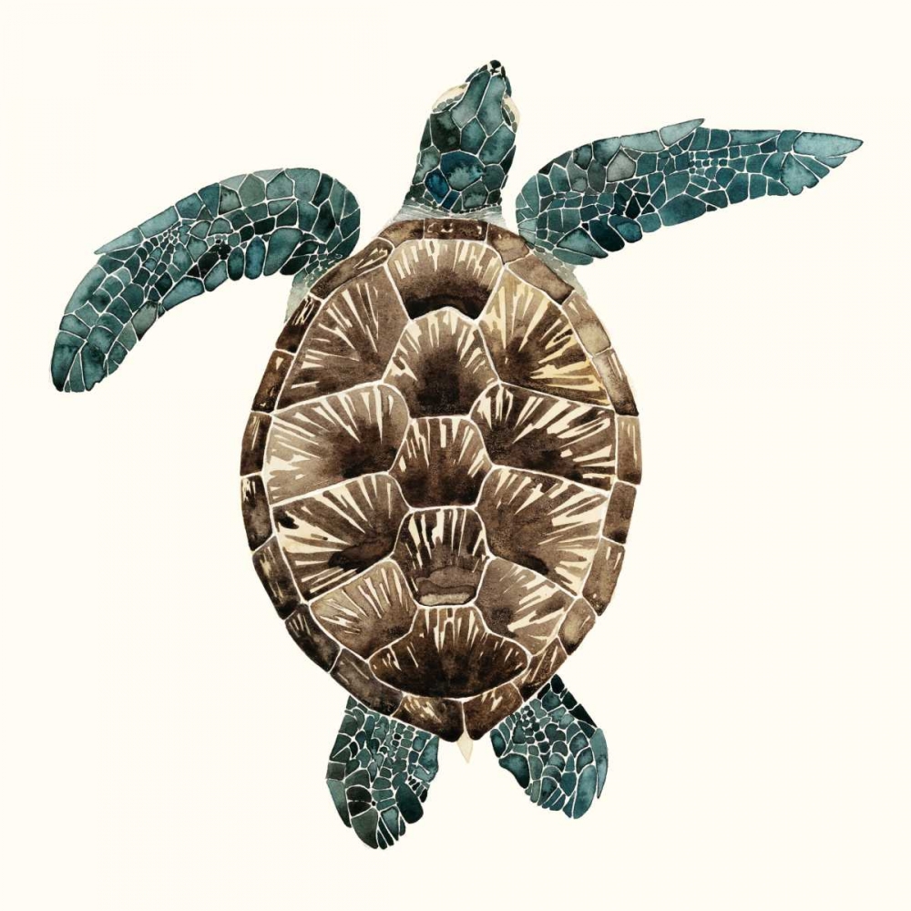 Art Print: Mosaic Turtle II