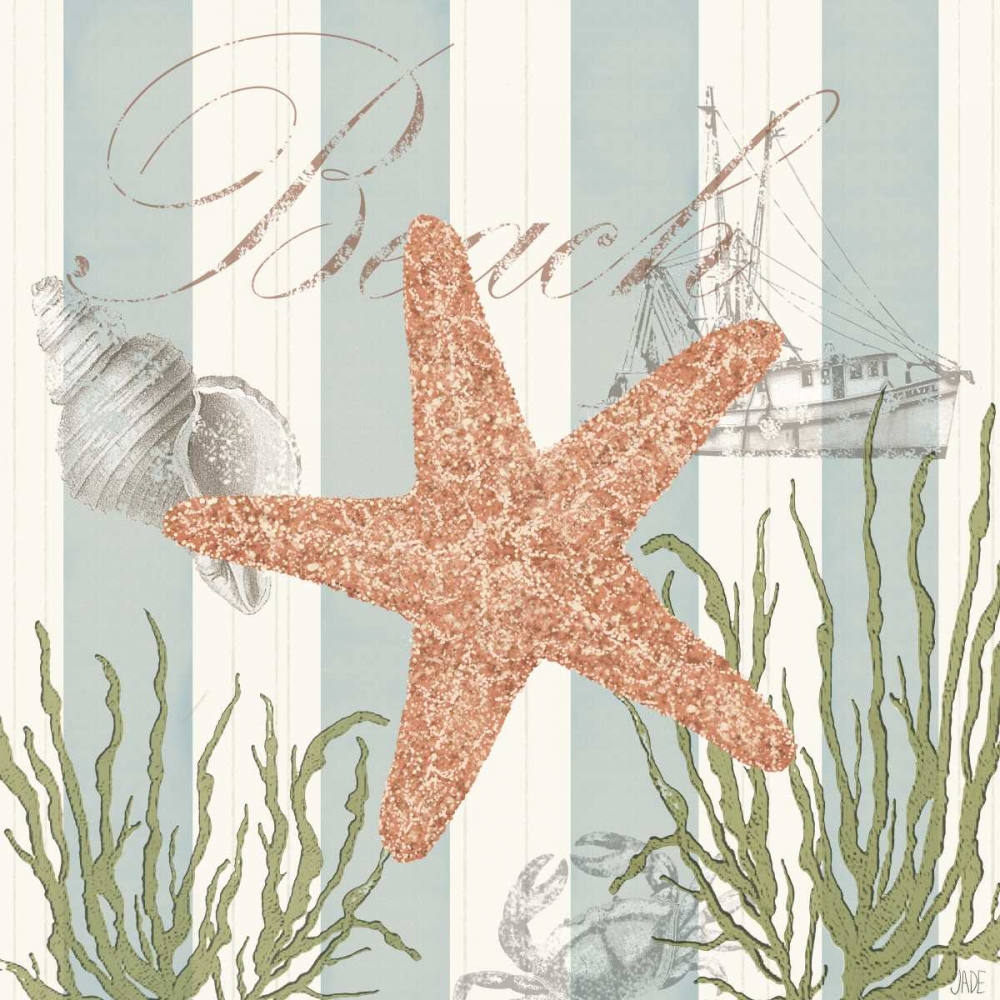 Art Print: Seashells by the Seashore I