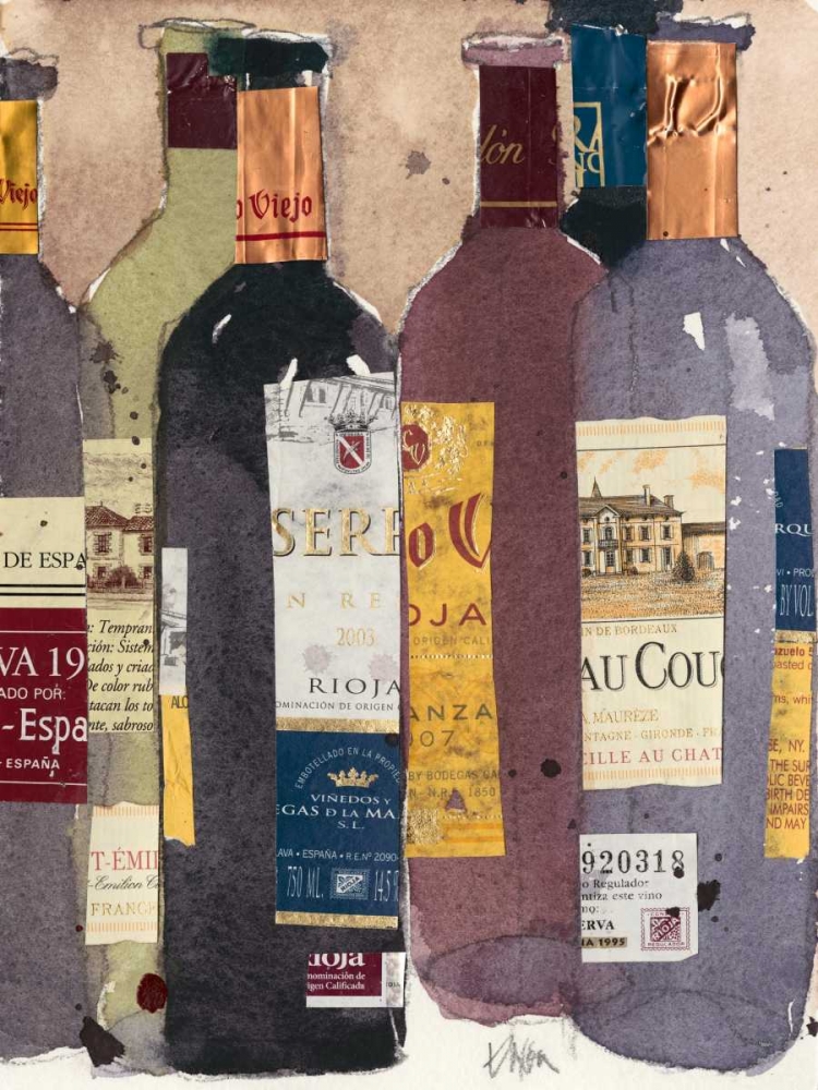 Wall Art Painting id:97886, Name: Red Wine Tasting II, Artist: Dixon, Samuel