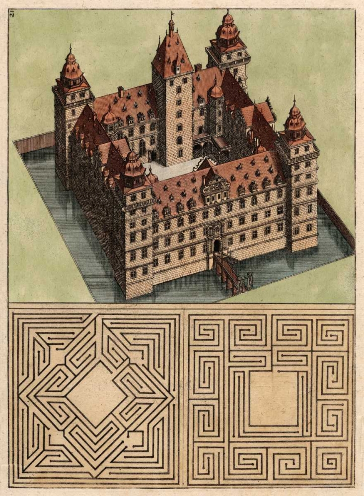Wall Art Painting id:83931, Name: Castle and Maze II, Artist: Unknown