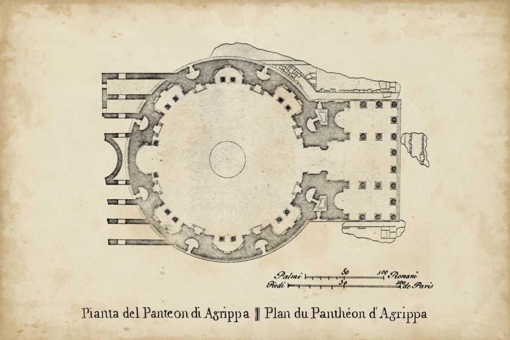 Wall Art Painting id:84028, Name: Plan for the Pantheon, Artist: Unknown