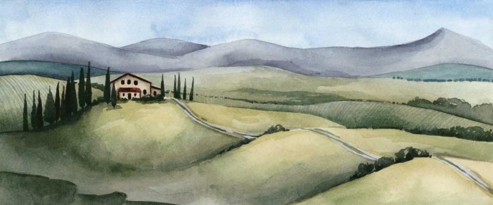Art Print: Watercolor Tuscany III