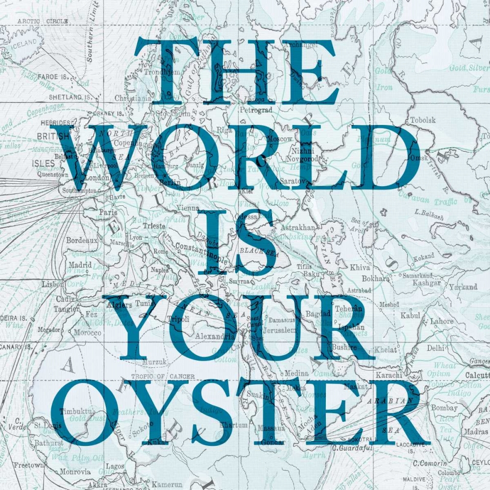 Wall Art Painting id:84346, Name: Map Words II, Artist: Studio W