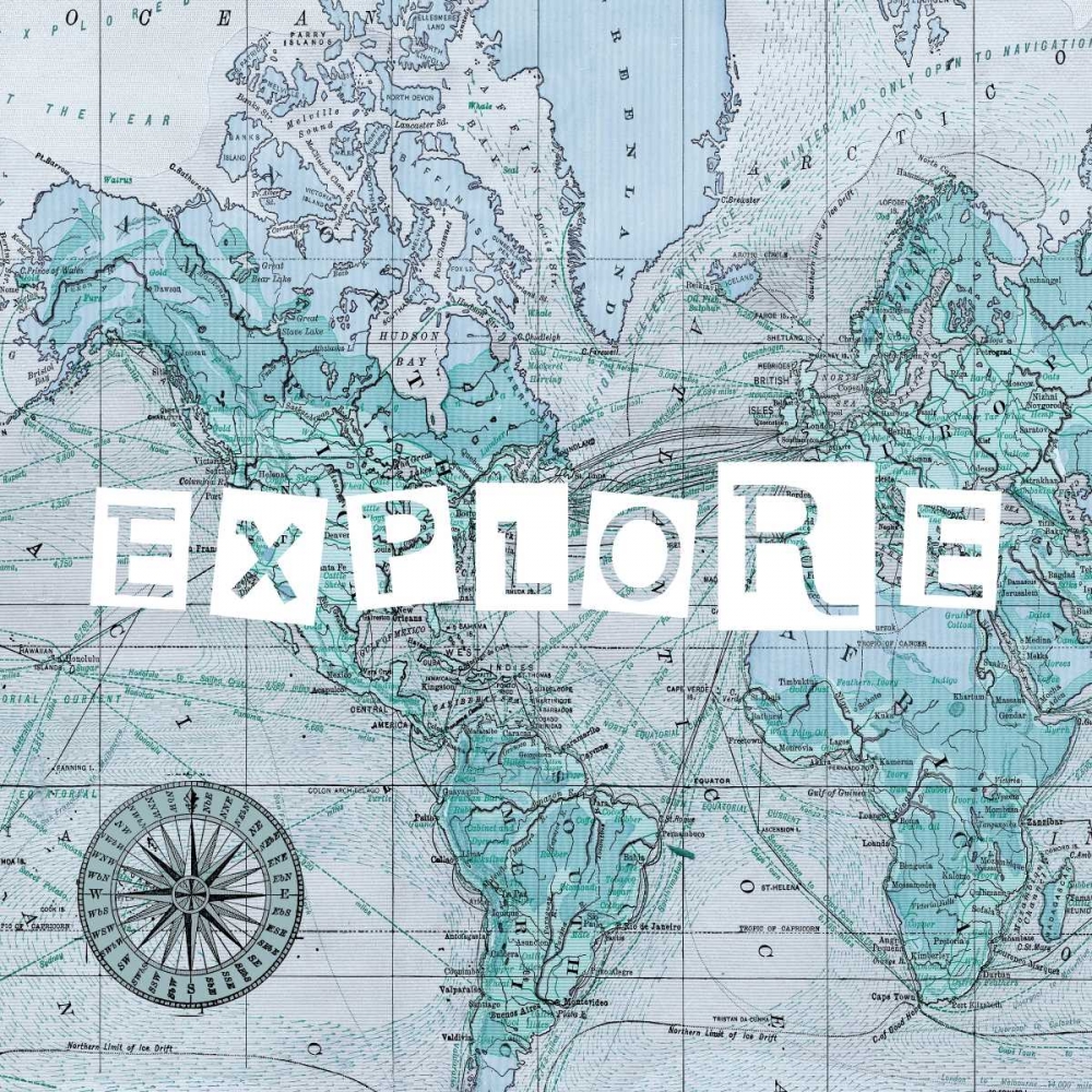 Wall Art Painting id:84350, Name: Map Words VI, Artist: Studio W