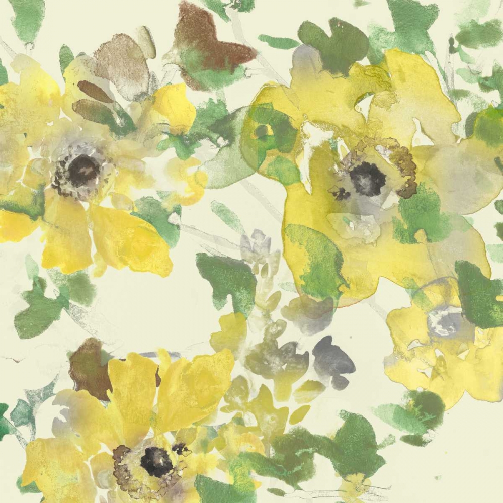 Wall Art Painting id:84575, Name: Yellow and Grey Blooms II, Artist: Studio W
