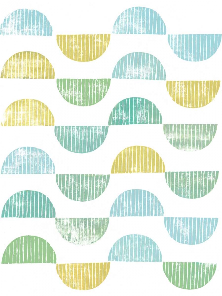 Art Print: Semi Circle Block Print I
