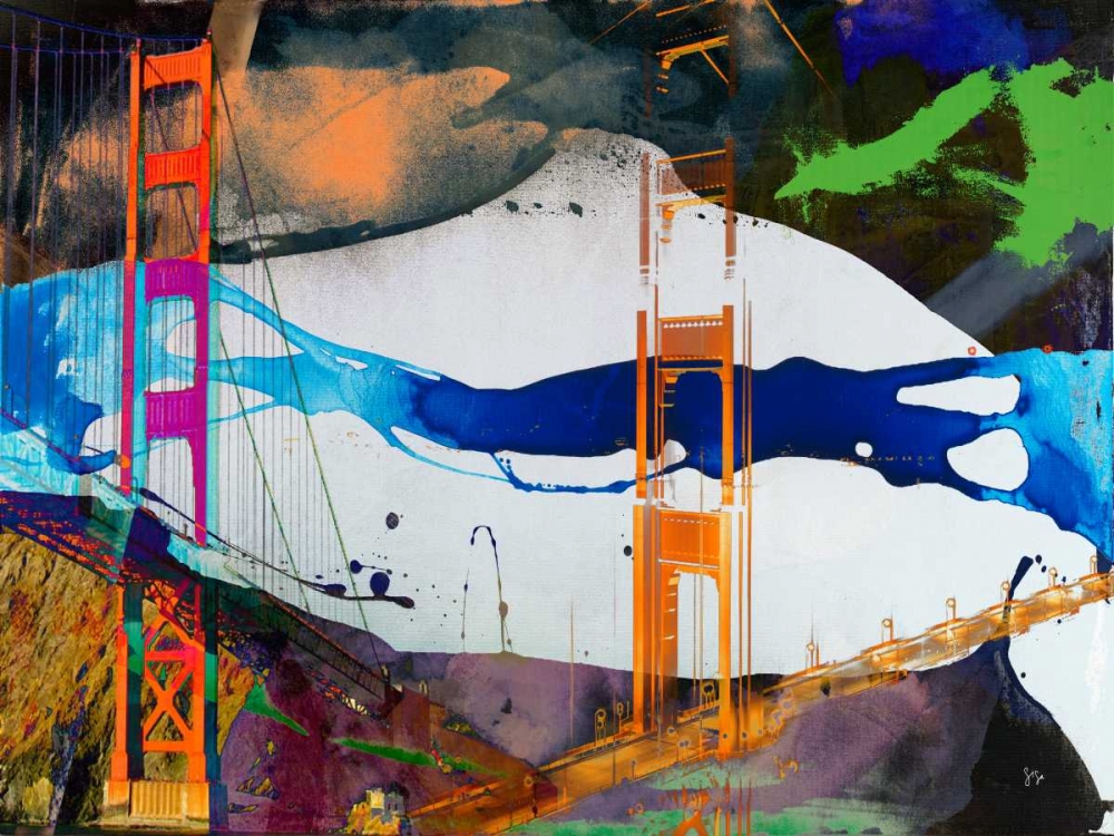 Art Print: San Francisco Bridge Abstract I