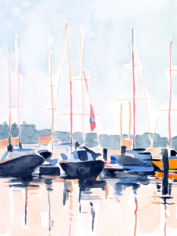 Wall Art Painting id:275220, Name: Watercolor Boat Club II, Artist: Scarvey, Emma