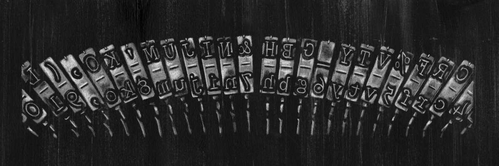 Wall Art Painting id:98634, Name: Antique Typewriter Bars, Artist: Harper, Ethan