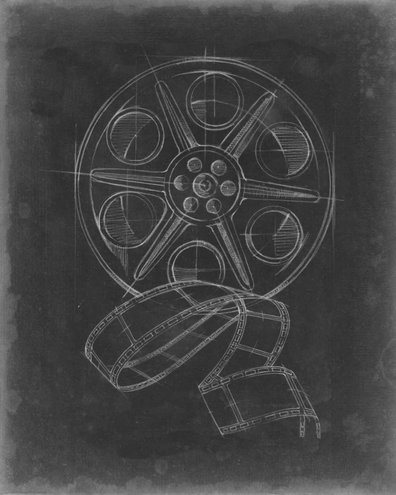 Wall art: Film and Reel Blueprint I, by Harper, Ethan