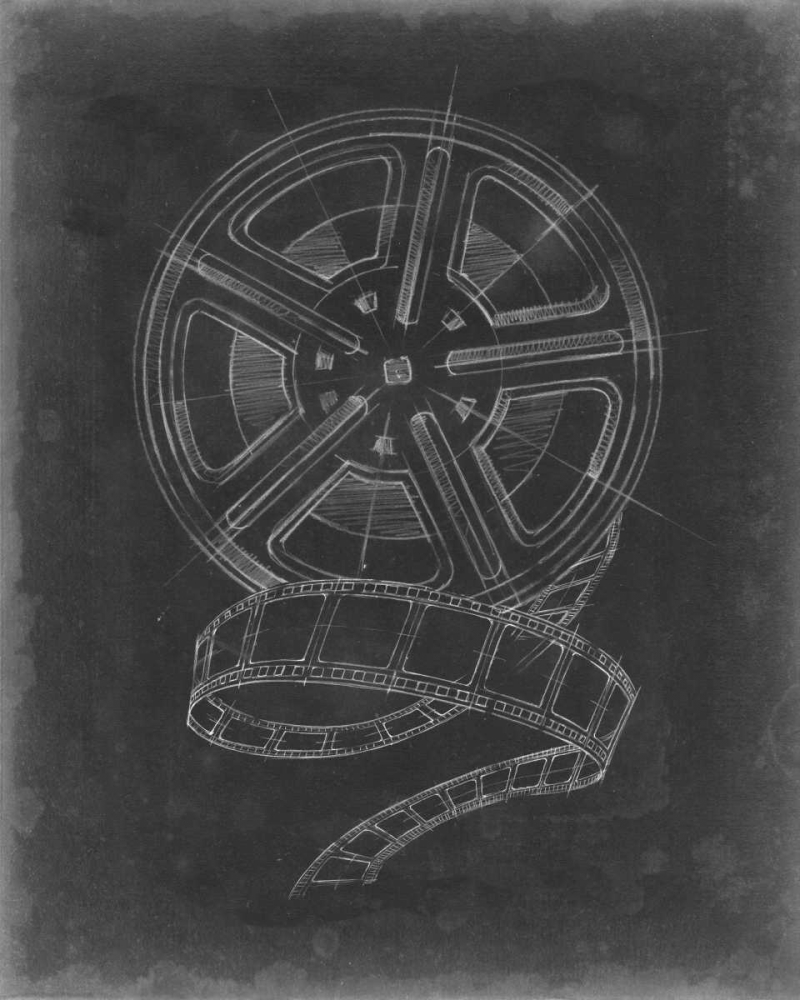 Wall art: Film and Reel Blueprint II, by Harper, Ethan