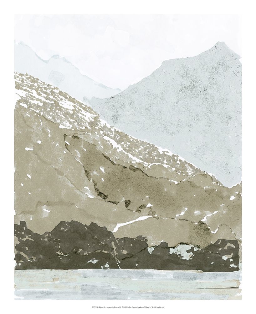 Wall Art Painting id:270593, Name: Watercolor Mountain Retreat IV, Artist: Stellar Design Studio