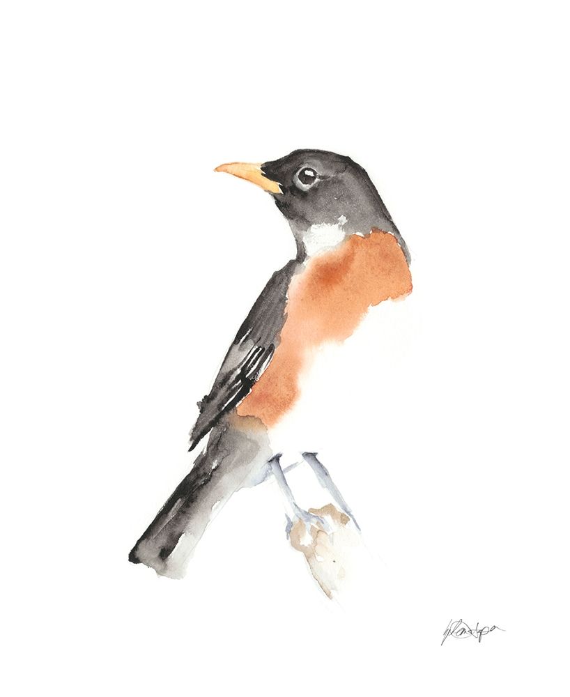 Art Print: Watercolor Songbirds IV