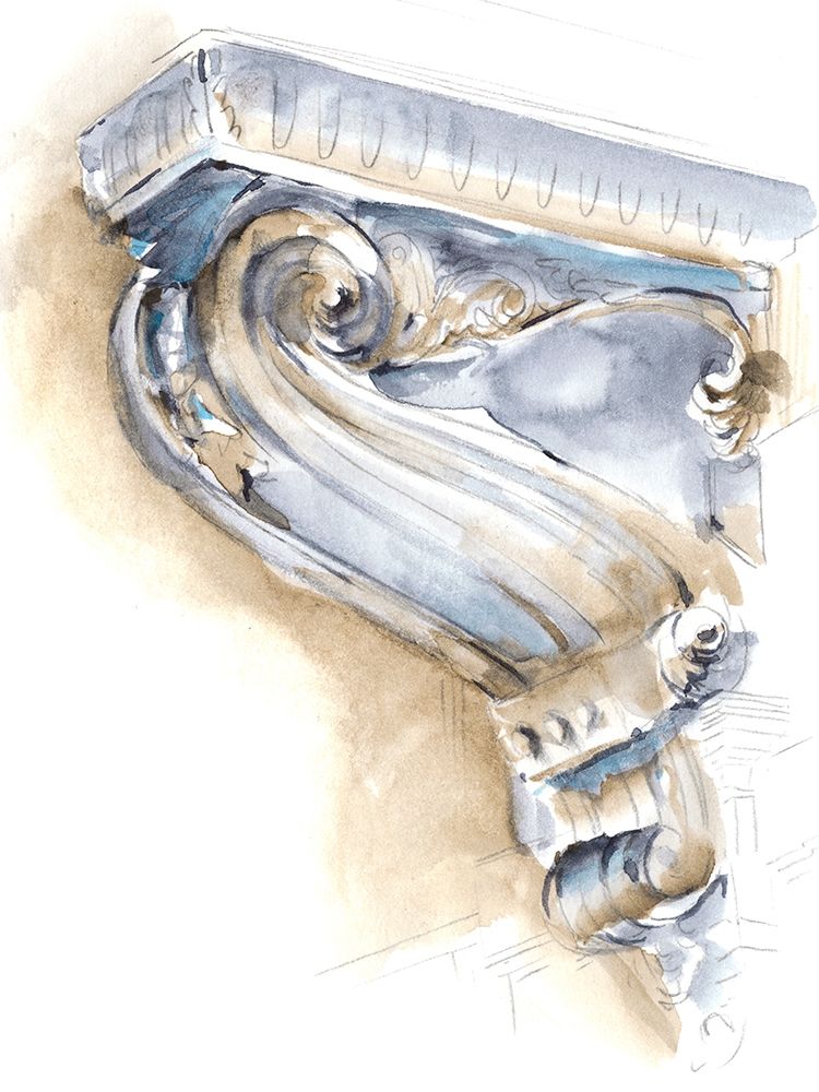 Wall Art Painting id:275779, Name: Architectural Watercolor Sketch IV, Artist: Harper, Ethan
