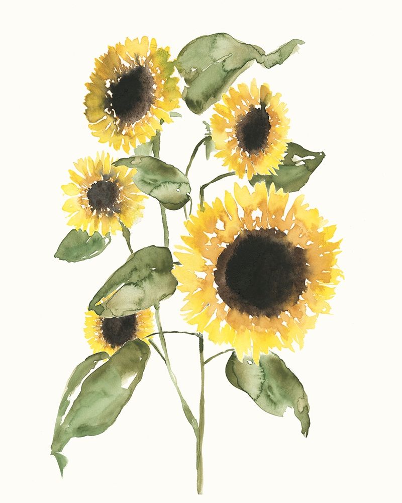 Wall art: Sunflower Composition I, by Goldberger, Jennifer