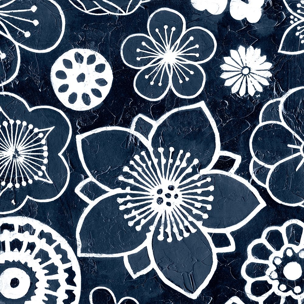 Art Print: Navy Cascade I