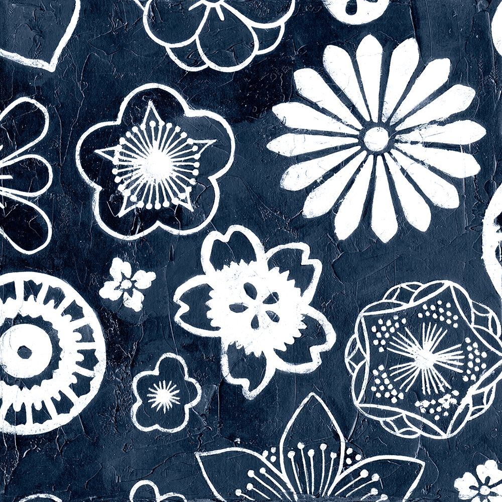 Art Print: Navy Cascade II