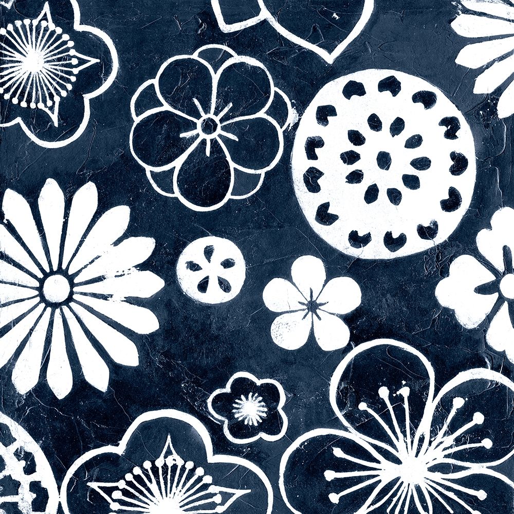 Art Print: Navy Cascade III