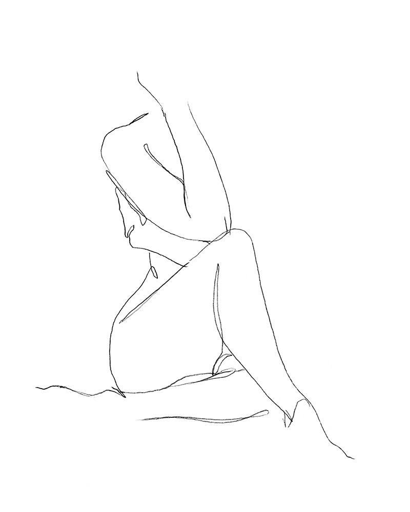 Wall art: Nude Contour Sketch I, by Harper, Ethan