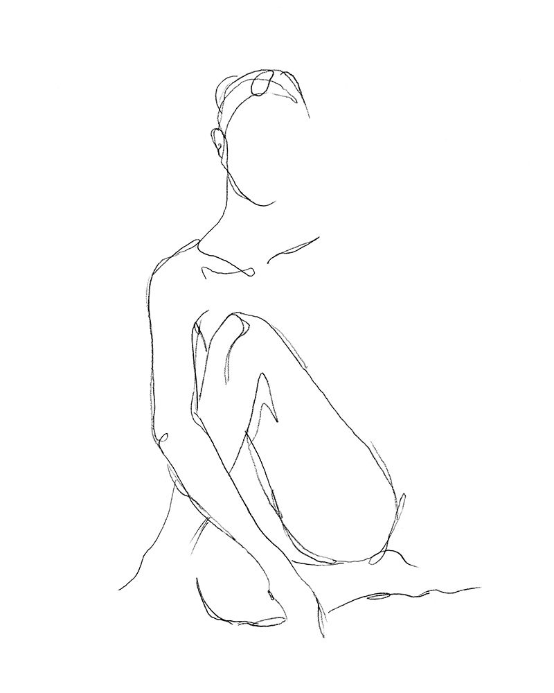 Wall art: Nude Contour Sketch II, by Harper, Ethan