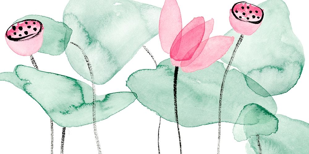 Wall art: Lotus in Nature II, by Wang, Melissa