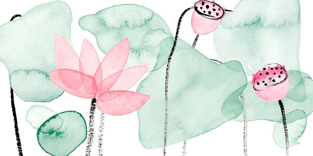 Wall art: Lotus in Nature IV, by Wang, Melissa