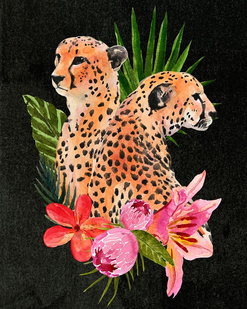 Art Print: Cheetah Bouquet I
