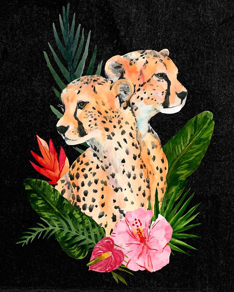 Art Print: Cheetah Bouquet II