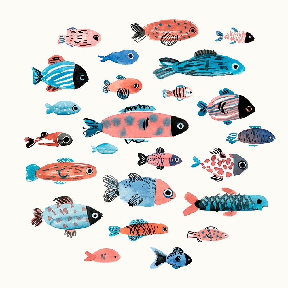 Art Print: Fish School II