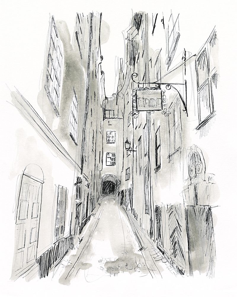 Art Print: European City Sketch I