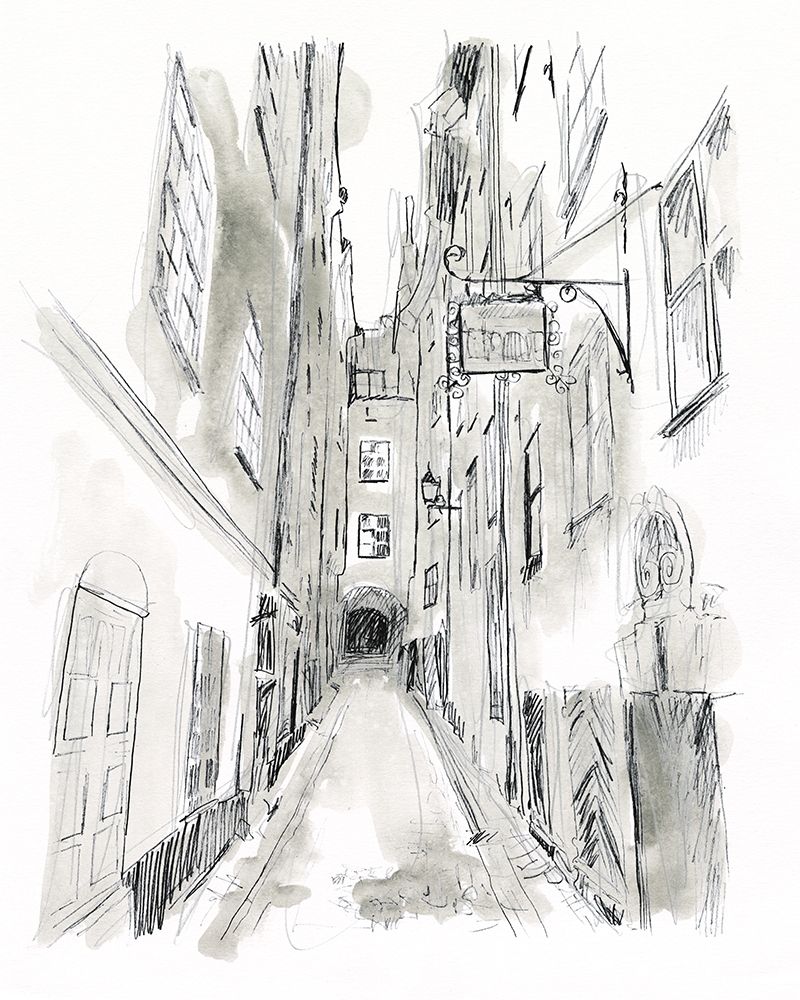 Art Print: European City Sketch I