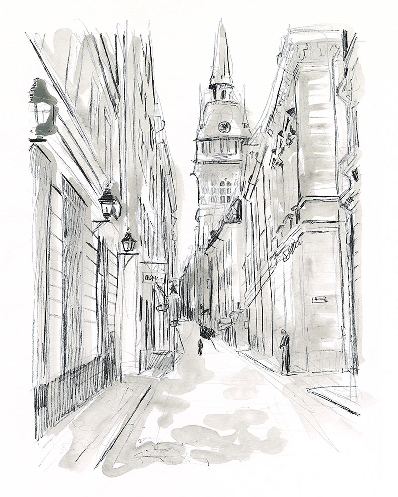 Wall art: European City Sketch III, by Vess, June Erica