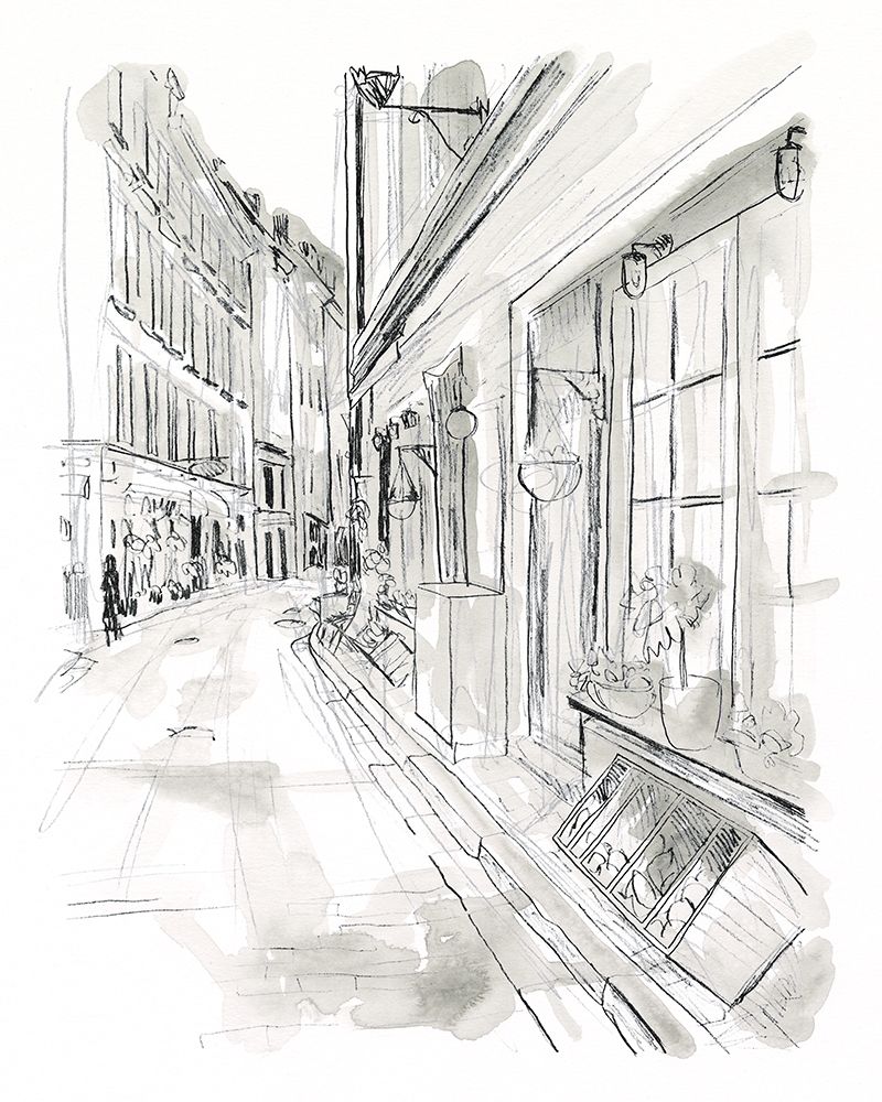 Art Print: European City Sketch VI