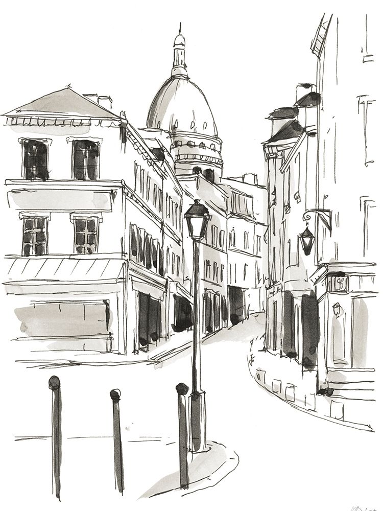 Art Print: Pen and Ink Travel Studies IV