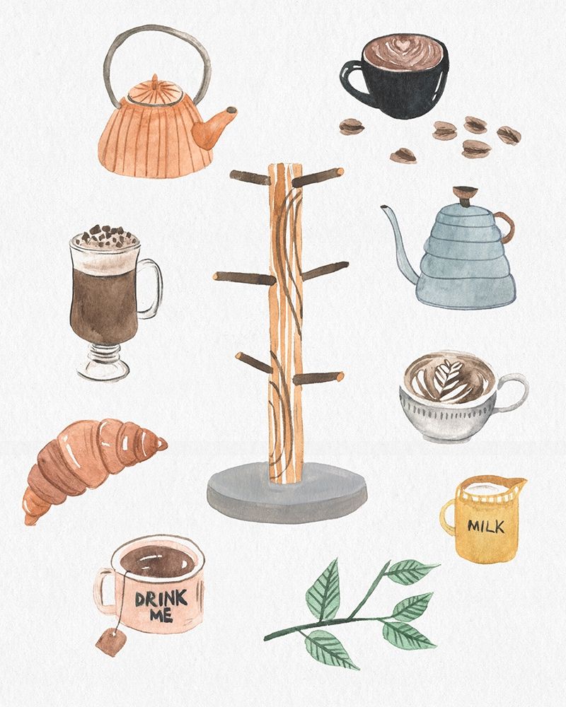 Wall Art Painting id:329103, Name: Beverage Tree I, Artist: Wang, Melissa