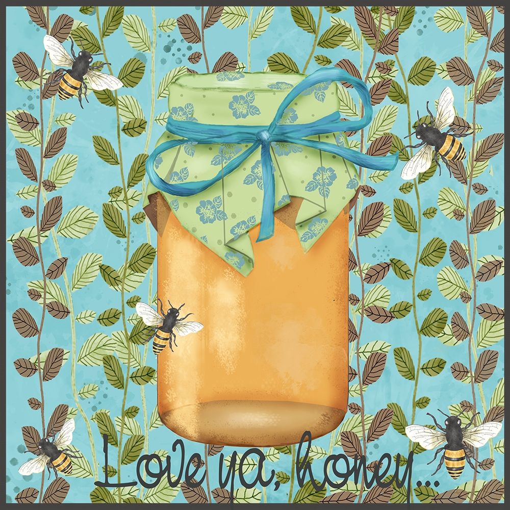 Art Print: Bees and Honey II